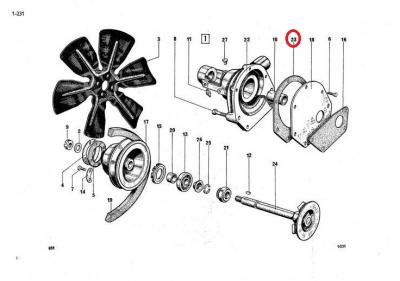 Junta bomba de agua Citroen H 1947 1981