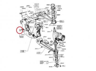 Tuerca brazo suspension Citroen 11 1932 1957